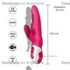 Vibrador Flower Power con alas de estimulacion y carga USB